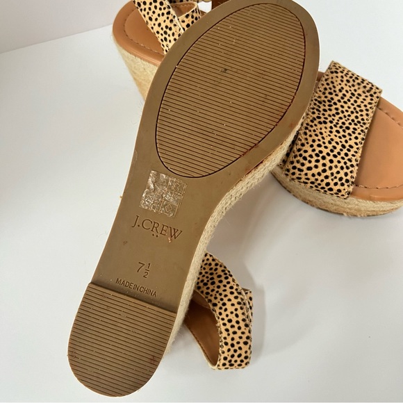 J. Crew Leopard Print Espadrille Size 7.5 - Picture 3 of 16